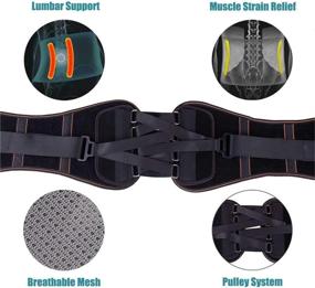 img 2 attached to King of Kings Lumbar Support Brace with Pulley System - Lower Back Pain Relief Belt for Women and Men - Adjustable Waist Straps for Sciatica, Spinal Stenosis, Scoliosis, Herniated Disc - Large Size