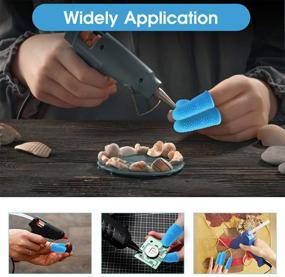 img 1 attached to 🔥 Versatile 24-Piece Silicone Finger Protectors: Ultimate Hot Glue Gun, Wax, Rosin, Resin & More Crafting Accessories - 3 Sizes - Small, Medium, Large