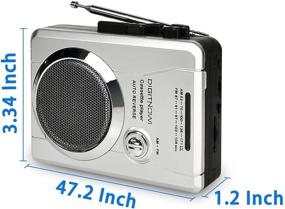 img 1 attached to 📻 Portable Pocket Radio and Audio Cassette Recorder: DIGITNOW! Personal Walkman Player with Built-in Speaker and Earphone