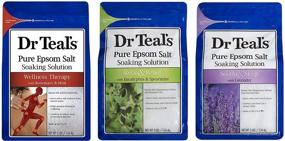 img 2 attached to 🛁 Dr. Teal's Epsom Salt Bundle - Relax & Relief Eucalyptus Spearmint, Sooth & Sleep Lavender, Therapy & Relief Rosemary and Mint - 48 Ounce Each, 1 Set