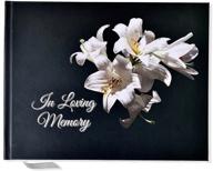 📚 hardcover funeral guest book - memorial & celebration of life guestbook with memory table card sign included logo
