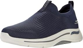 img 4 attached to Comfortable and Flexible: Skechers Fit StretchFit Athletic Walking Charcoal Men's Shoes and Loafers & Slip-Ons