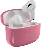 🎵 pianogic a2 true wireless earbuds: bluetooth headphones with microphones, long playtime & ipx6 waterproof - pink logo