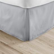 🛏️ enhance your bedroom décor with the linen market pleated bed skirt, queen, in elegant light gray logo