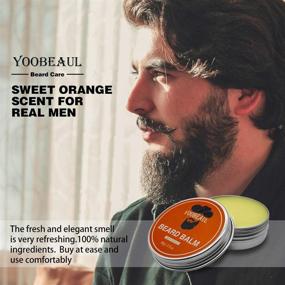 img 1 attached to Beard Balm and Beard Oil Combo: Easy Styling, Strengthening & Softening Mustaches, Soothes Skin Discomforts. 100% Natural Ingredients with Light Citrus/Sweet Orange Scent - Energizing Formula - 2 Oz