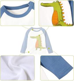 img 1 attached to Miss Bei Long Sleeve Dinosaurs Dinosaurs2 Boys' Clothing in Tops, Tees & Shirts