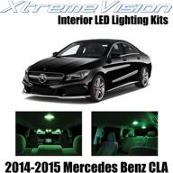 xtremevision внутренние светодиодные лампы для mercedes benz cla 2014-2015 г. (13 штук) зеленый комплект светодиодных ламп для салона с инструментом установки логотип