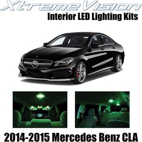 img 4 attached to XtremeVision внутренние светодиодные лампы для Mercedes Benz CLA 2014-2015 г. (13 штук) Зеленый комплект светодиодных ламп для салона с инструментом установки