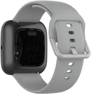 🏋️ komi sport bands - premium silicone waterproof watch strap for fitbit versa/versa 2/versa lite - stylish and comfortable replacement wristband logo