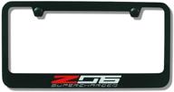 🚗 c7 corvette stingray black license plate frame w/z06 supercharged script: sleek and powerful addition for your vehicle logo
