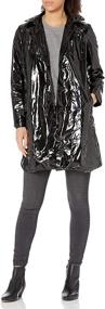 img 4 attached to Coatology Womens Hooded Slicker Black