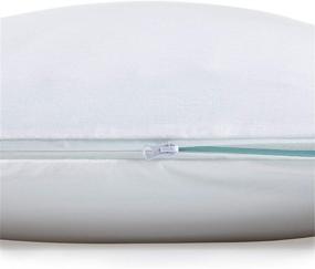 img 1 attached to 🛏️ СПЕТЬ КРЕПКО - защита подушки от клопов, сертифицированная лабораторией ENCASE - гипоаллергенная - 100% водонепроницаемая - защита для подушки размера King Size - набор из 2 штук