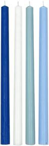 img 1 attached to 🕎 Deluxe Tapered Hanukkah Menorah Candles: Celebrate All 8 Nights of Chanukah in Pastel Blue/White