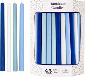 img 2 attached to 🕎 Deluxe Tapered Hanukkah Menorah Candles: Celebrate All 8 Nights of Chanukah in Pastel Blue/White