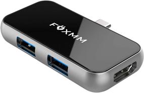 img 4 attached to 🦊 FOXMM 4 in 1 USB C to HDMI Adapter: 4K HDMI, USB 3.0, 2.0, 100W PD Charging | MacBook Pro Compatible