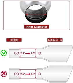 img 2 attached to Upower Double Exhaust Stainless Tailpipe Replacement Parts