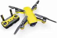 повысьте стиль вашего дрона: набор декалей solid state yellow для dji spark - включает кожу дрона, кожу контроллера и кожу аккумулятора логотип