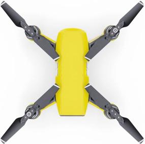 img 2 attached to Повысьте стиль вашего дрона: Набор декалей Solid State Yellow для DJI Spark - включает кожу дрона, кожу контроллера и кожу аккумулятора