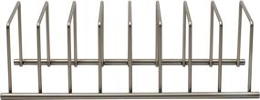 img 2 attached to Spectrum Diversified Euro Kitchen Organizer: Versatile Plate, Bakeware, and Cookware Holder Rack in Satin Nickel