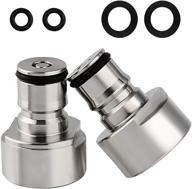 🍺 ferroday sankey to ball lock keg coupler adapter - quick disconnect conversion kit for a d s g type keg couplers - fpt 5/8 thread - stainless steel gas & liquid post for homebrewing logo