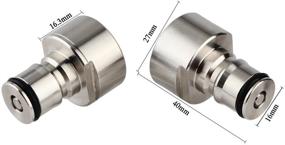 img 1 attached to 🍺 FERRODAY Sankey to Ball Lock Keg Coupler Adapter - Quick Disconnect Conversion Kit for A D S G Type Keg Couplers - FPT 5/8 Thread - Stainless Steel Gas & Liquid Post for Homebrewing