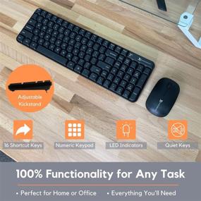 img 2 attached to 🖥️ Беспроводной комплект клавиатуры и мыши X9 Performance - компактная и экономящая пространство клавиатура и мышь для Windows, ноутбука, настольного ПК.