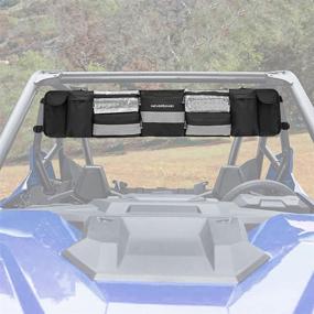 img 1 attached to 🛺 Maximize Storage Efficiency with NEVERLAND Black UTV Large Roll Cage Organizer & Cargo Bag - Ideal for Polaris, Yamaha, and Kawasaki UTVs