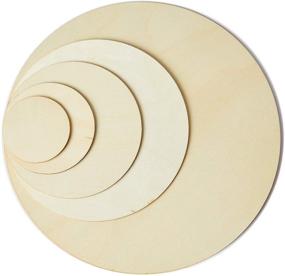 img 1 attached to 🔘 Set of 24 Unfinished Wooden Round Disc Cutouts, 4 Inches in Diameter - Ideal Wood Circles for Crafts