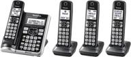 📞 panasonic link2cell bluetooth cordless phone system with voice assistant, call blocking, and answering machine - 4 handsets - kx-tgf574s (silver) logo