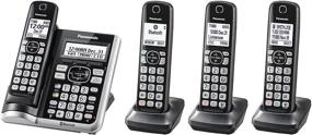 img 4 attached to 📞 PANASONIC Link2Cell Bluetooth Cordless Phone System with Voice Assistant, Call Blocking, and Answering Machine - 4 Handsets - KX-TGF574S (Silver)