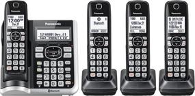 img 3 attached to 📞 PANASONIC Link2Cell Bluetooth Cordless Phone System with Voice Assistant, Call Blocking, and Answering Machine - 4 Handsets - KX-TGF574S (Silver)