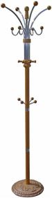 img 1 attached to 🌳 Oak Finish Wood and Chrome Coat Rack by ORE International - Six Foot Height