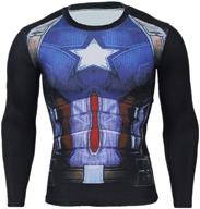 🦸 sevenjuly1 superhero compression captain shirt - base layer for fitness gym and sports logo