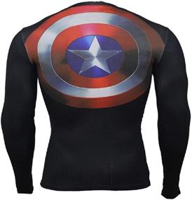 img 2 attached to 🦸 SevenJuly1 Superhero Compression Captain Shirt - Base Layer for Fitness Gym and Sports