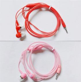 img 3 attached to Universal Mobile Phone Headset Fashion Design Candy Color Heavy Bass Earphones With Microphone (Pink)