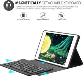 img 3 attached to OYOSUOGG iPad Mini Keyboard Case - 7 Colors Backlit Removable Bluetooth Keyboard - Auto Sleep/Wake Function - Smart Stand Folio Protective Cover for iPad Mini 5 2019 / iPad Mini 4 / iPad Mini 3 / iPad Mini 2 / iPad Mini 1 - Black