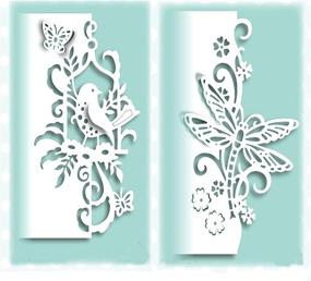 img 4 attached to 🦋 Set of 2 Metal Die Cuts: Lace Bird, Butterfly, and Dragonfly - Metal Cutting Dies Stencils for DIY Invitations, Scrapbooking, Embossing, Albums, Paper Crafts - Card Making Mould Mold Template