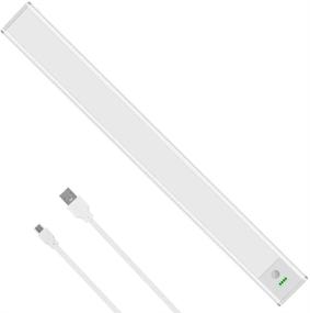 img 4 attached to 🔦 Ultra Thin Under Cabinet Light: Wireless LED Counter Light with 1500MA Battery and Motion Sensor - Perfect for Cabinet, Kitchen, Wardrobe, Closets, Bedroom