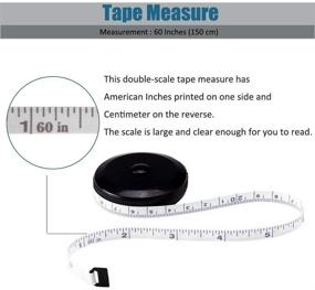 img 2 attached to 📏 Retractable Tape Measure for Body Measurements - Tailor Sewing, Medical Craft, Cloth Fabric - Flexible Small Pocket Size - 60-inch / 1.5 Meter