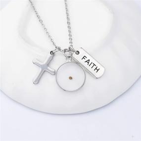 img 1 attached to Earrings Christian Religious Inspirational Necklace