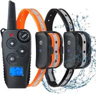 🐶 cnhualai rainproof dog training collar with remote - shock, beep, vibration - 2 dogs, 2 receivers - rechargeable, waterproof - 1~100 levels training set for dogs logo