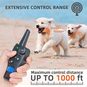 img 1 attached to 🐶 CNHUALAI Rainproof Dog Training Collar with Remote - Shock, Beep, Vibration - 2 Dogs, 2 Receivers - Rechargeable, Waterproof - 1~100 Levels Training Set for Dogs