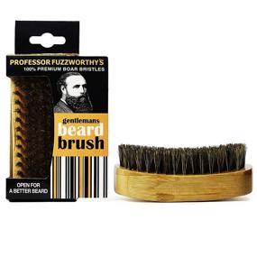 img 4 attached to Optimize your Beard Care Routine with Professor Fuzzworthy's DELUXE Beard Brush – 100% Boar Bristle, Ideal Men's Grooming Tool for a Softer, Fluffier Beard – Boosts Growth Naturally – Features a Sustainable Bamboo Wood Handle