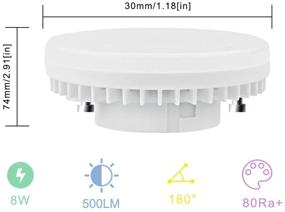 img 2 attached to Bonlux LED Gx53 30Pcs 5050Smd LED Chips Warm White Under Cabinet Light Ac110V Gx53 LED Puck Light (Pack-2)