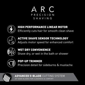 img 3 attached to 💈 Panasonic Arc5 Electric Shaver for Men, 5-Blade Cordless with Shave Sensor Technology, Wet/Dry Convenience - ES-LV65-S