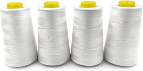img 4 attached to 🐢 Tortoise 4-Cones 3000 Yard Spool Thread for Sewing - All-Purpose Polyester Thread for Serger, Overlock, Quilting, and Sewing Machines - 40S/2 White