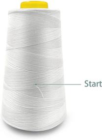 img 2 attached to 🐢 Tortoise 4-Cones 3000 Yard Spool Thread for Sewing - All-Purpose Polyester Thread for Serger, Overlock, Quilting, and Sewing Machines - 40S/2 White