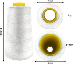 img 3 attached to 🐢 Tortoise 4-Cones 3000 Yard Spool Thread for Sewing - All-Purpose Polyester Thread for Serger, Overlock, Quilting, and Sewing Machines - 40S/2 White