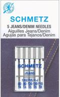 👖 premium euro-notions jean and denim machine needles - sizes 14/90 (2), 16/100 (2) 18/110 (1) logo