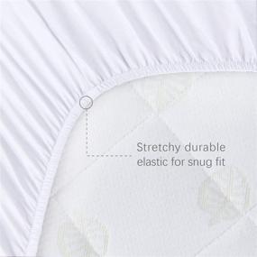 img 3 attached to 2 Pack of Waterproof Bassinet Mattress Pad Covers, Compatible with Baby Delight Beside Me Dreamer Bassinet, Ultra Soft Bamboo Sleep Surface, Breathable and Easy Care